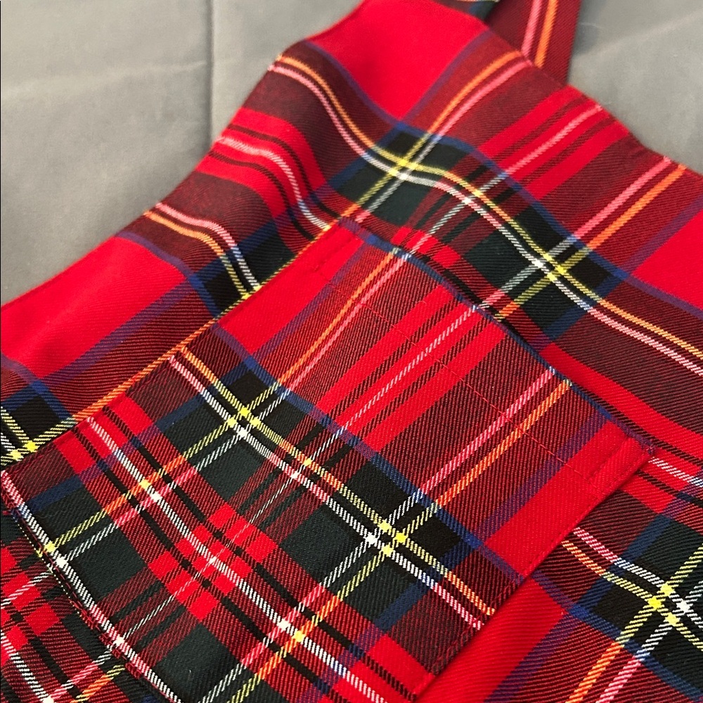 NEW Rare Stewart Tartan Red Plaid Overalls Jumpsuit XS Royal Monk Preppy Punk - Picture 7 of 16